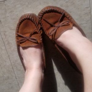Well Worn Moccasin Flats
